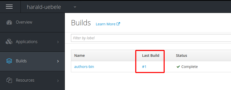 Select Last Build 